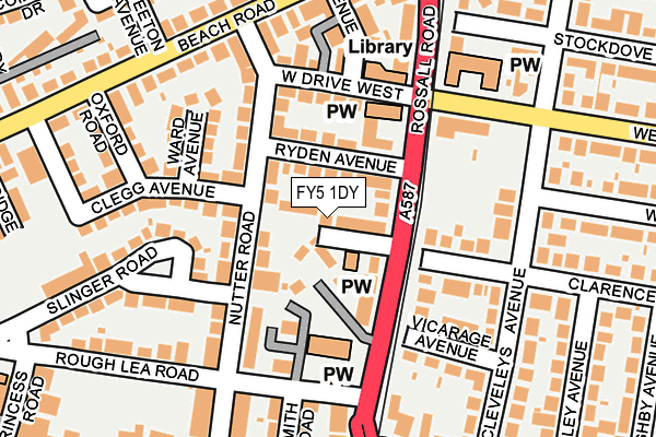 FY5 1DY map - OS OpenMap – Local (Ordnance Survey)