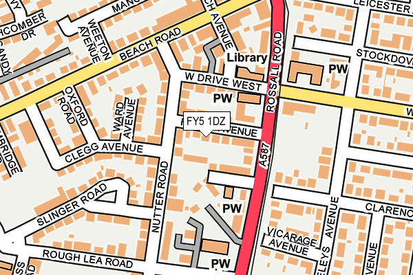 FY5 1DZ map - OS OpenMap – Local (Ordnance Survey)