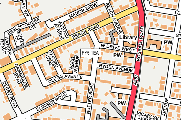 FY5 1EA map - OS OpenMap – Local (Ordnance Survey)