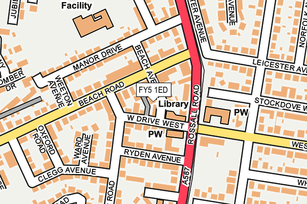 FY5 1ED map - OS OpenMap – Local (Ordnance Survey)