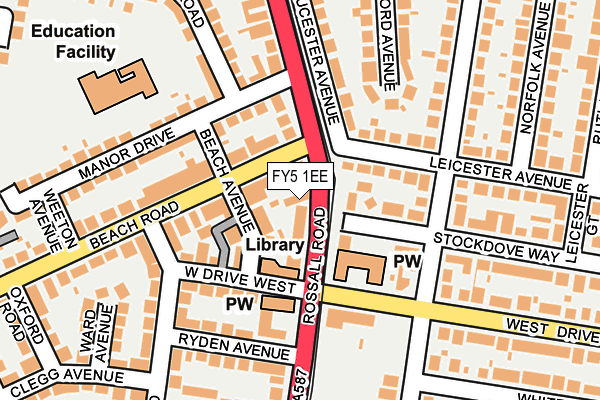 FY5 1EE map - OS OpenMap – Local (Ordnance Survey)