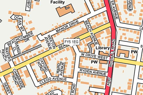 FY5 1EG map - OS OpenMap – Local (Ordnance Survey)