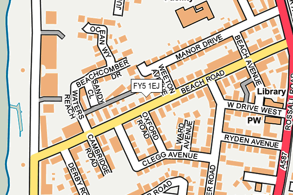 FY5 1EJ map - OS OpenMap – Local (Ordnance Survey)