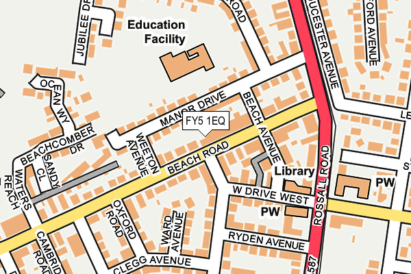 FY5 1EQ map - OS OpenMap – Local (Ordnance Survey)