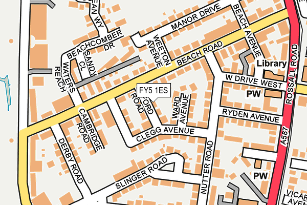 FY5 1ES map - OS OpenMap – Local (Ordnance Survey)