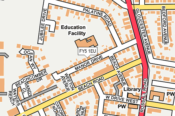 FY5 1EU map - OS OpenMap – Local (Ordnance Survey)