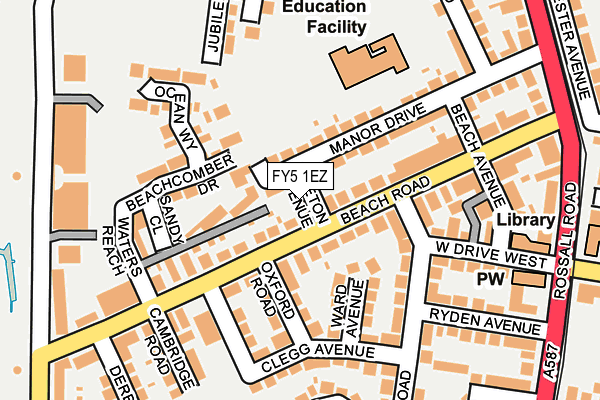 FY5 1EZ map - OS OpenMap – Local (Ordnance Survey)