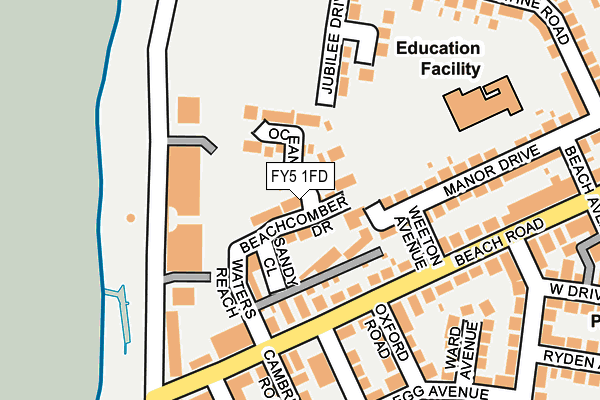 FY5 1FD map - OS OpenMap – Local (Ordnance Survey)