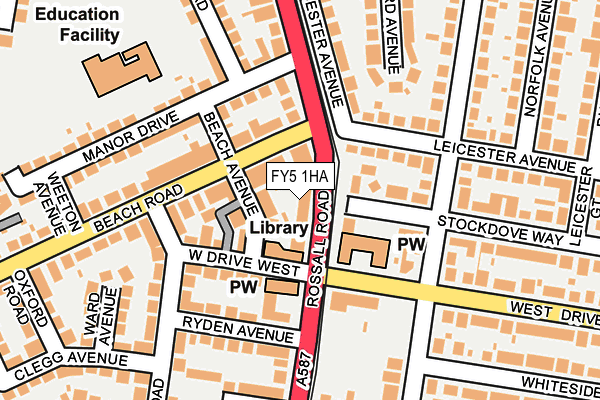 FY5 1HA map - OS OpenMap – Local (Ordnance Survey)