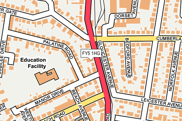 FY5 1HG map - OS OpenMap – Local (Ordnance Survey)