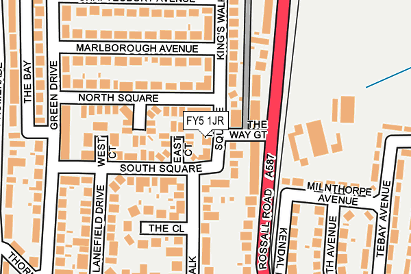 FY5 1JR map - OS OpenMap – Local (Ordnance Survey)