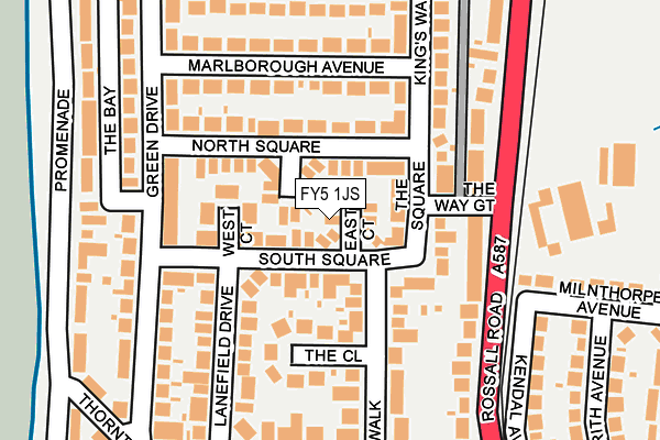 FY5 1JS map - OS OpenMap – Local (Ordnance Survey)