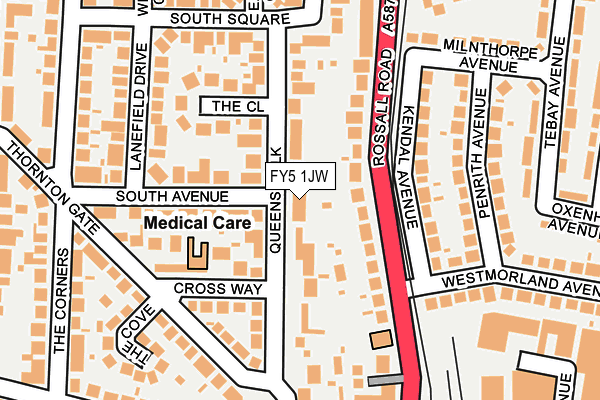 FY5 1JW map - OS OpenMap – Local (Ordnance Survey)