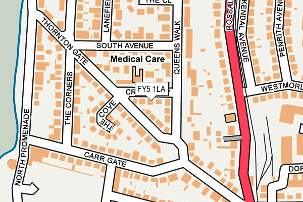 FY5 1LA map - OS OpenMap – Local (Ordnance Survey)