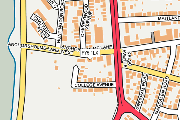 FY5 1LX map - OS OpenMap – Local (Ordnance Survey)