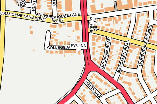 FY5 1NA map - OS OpenMap – Local (Ordnance Survey)