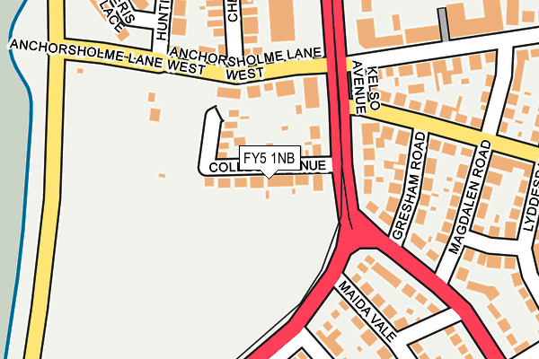 FY5 1NB map - OS OpenMap – Local (Ordnance Survey)