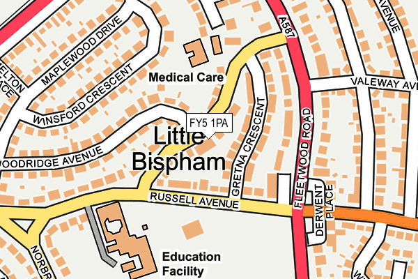 FY5 1PA map - OS OpenMap – Local (Ordnance Survey)