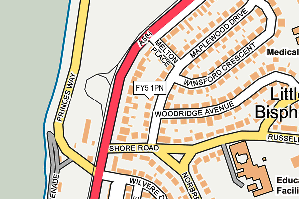 FY5 1PN map - OS OpenMap – Local (Ordnance Survey)
