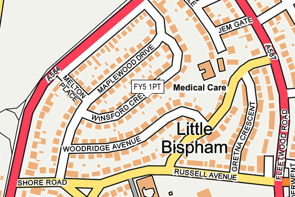 FY5 1PT map - OS OpenMap – Local (Ordnance Survey)