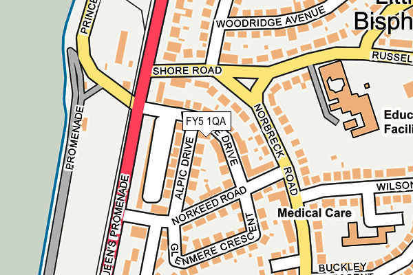 FY5 1QA map - OS OpenMap – Local (Ordnance Survey)