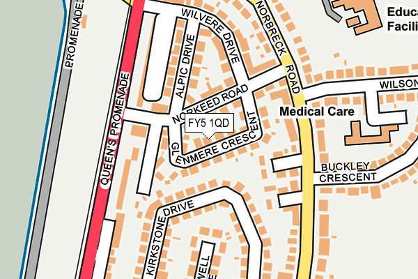 FY5 1QD map - OS OpenMap – Local (Ordnance Survey)