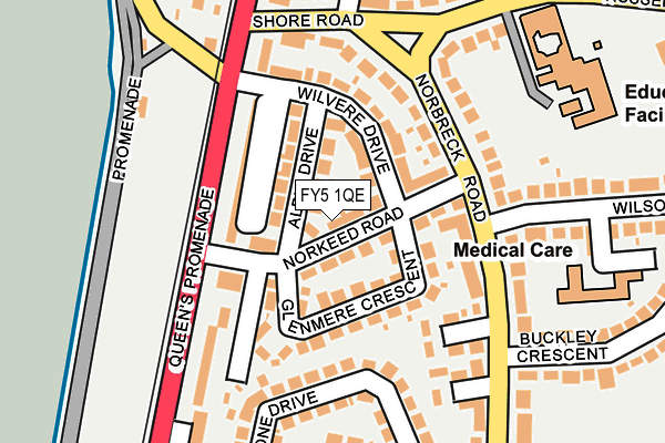 FY5 1QE map - OS OpenMap – Local (Ordnance Survey)
