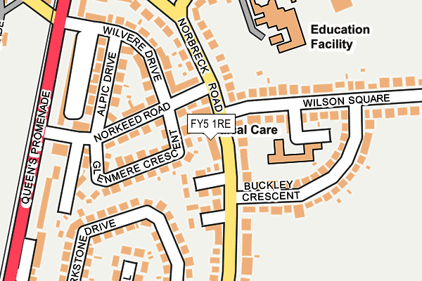 FY5 1RE map - OS OpenMap – Local (Ordnance Survey)