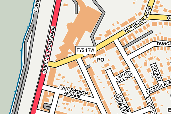 FY5 1RW map - OS OpenMap – Local (Ordnance Survey)