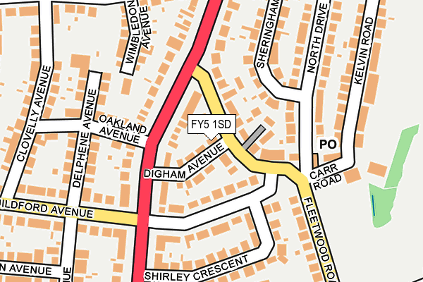 FY5 1SD map - OS OpenMap – Local (Ordnance Survey)
