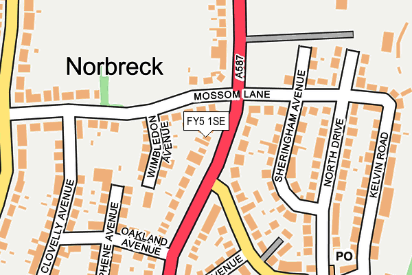 FY5 1SE map - OS OpenMap – Local (Ordnance Survey)