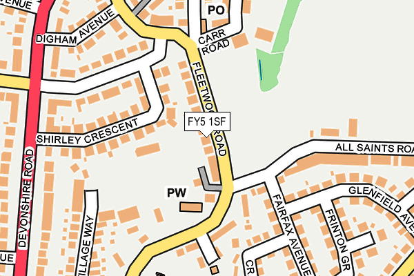 FY5 1SF map - OS OpenMap – Local (Ordnance Survey)