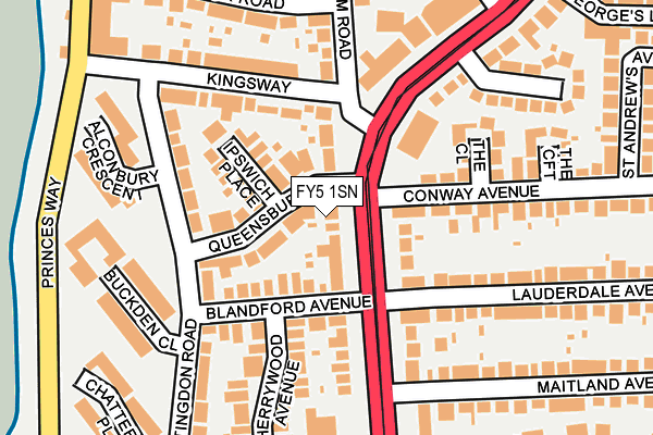 FY5 1SN map - OS OpenMap – Local (Ordnance Survey)