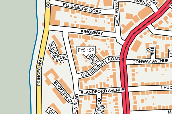 FY5 1SP map - OS OpenMap – Local (Ordnance Survey)