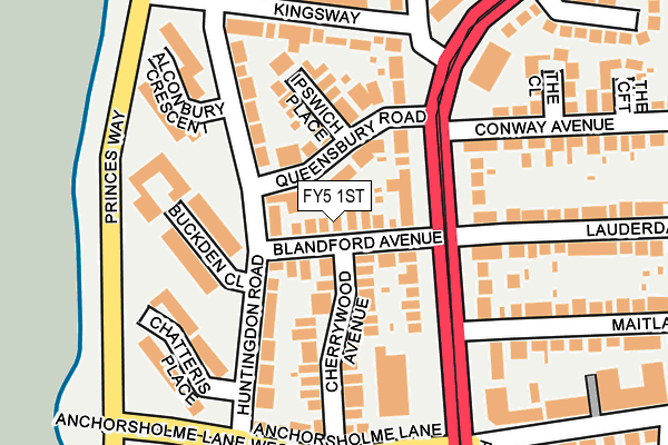 FY5 1ST map - OS OpenMap – Local (Ordnance Survey)
