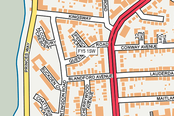 FY5 1SW map - OS OpenMap – Local (Ordnance Survey)