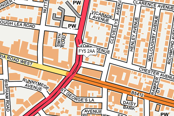 FY5 2AA map - OS OpenMap – Local (Ordnance Survey)