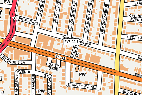 FY5 2AU map - OS OpenMap – Local (Ordnance Survey)