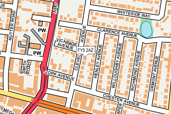 FY5 2AZ map - OS OpenMap – Local (Ordnance Survey)