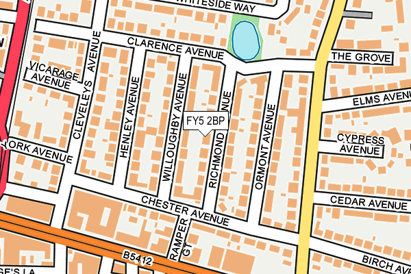 FY5 2BP map - OS OpenMap – Local (Ordnance Survey)