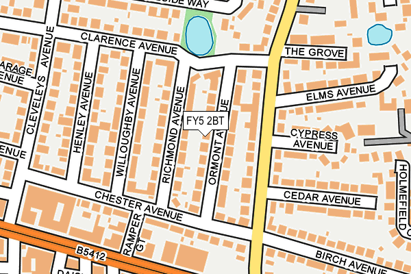 FY5 2BT map - OS OpenMap – Local (Ordnance Survey)