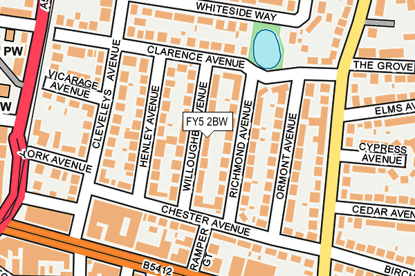 FY5 2BW map - OS OpenMap – Local (Ordnance Survey)