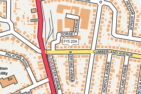 FY5 2DA map - OS OpenMap – Local (Ordnance Survey)