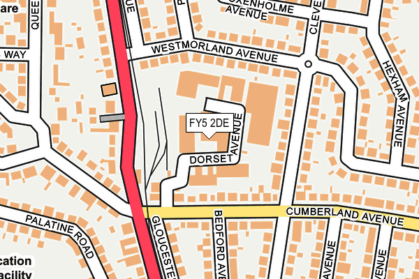 FY5 2DE map - OS OpenMap – Local (Ordnance Survey)