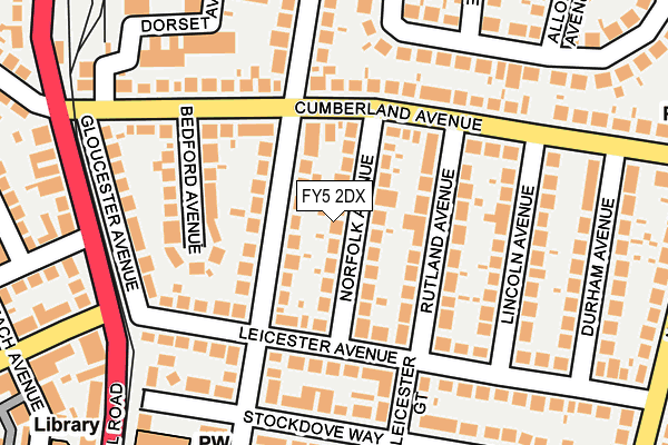 FY5 2DX map - OS OpenMap – Local (Ordnance Survey)