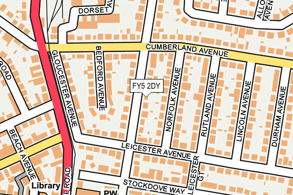 FY5 2DY map - OS OpenMap – Local (Ordnance Survey)