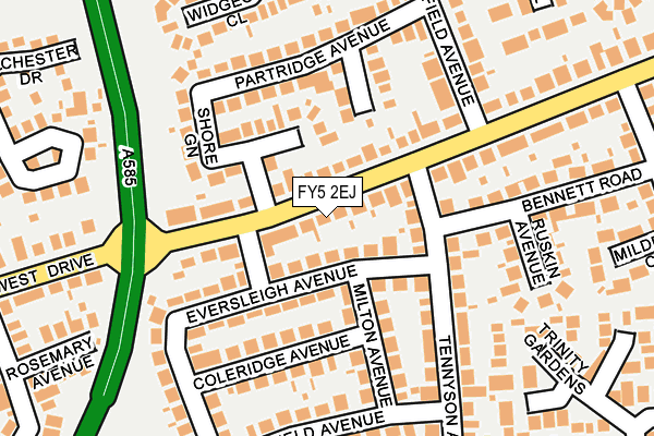 FY5 2EJ map - OS OpenMap – Local (Ordnance Survey)