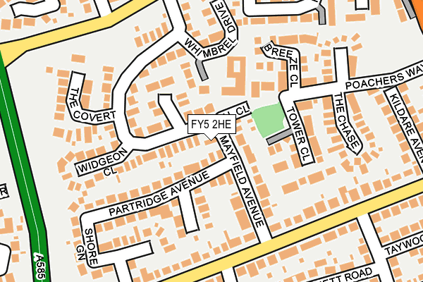FY5 2HE map - OS OpenMap – Local (Ordnance Survey)
