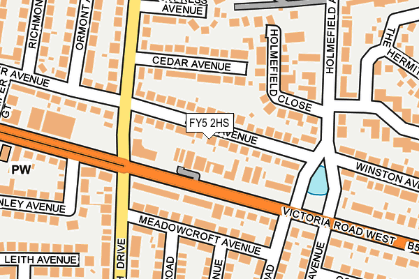 FY5 2HS map - OS OpenMap – Local (Ordnance Survey)