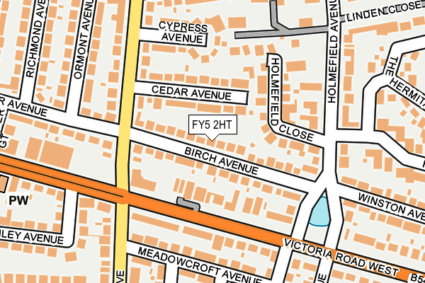FY5 2HT map - OS OpenMap – Local (Ordnance Survey)